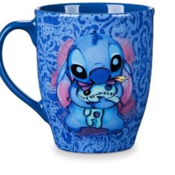 Disney Lilo & Stitch Ohana Blue 16oz Coffee Tea Cup Mug - Picture 1 of 5